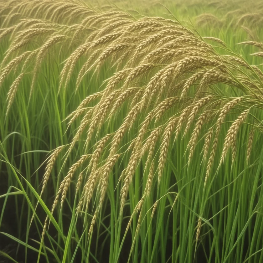 Ripe rice before harvest