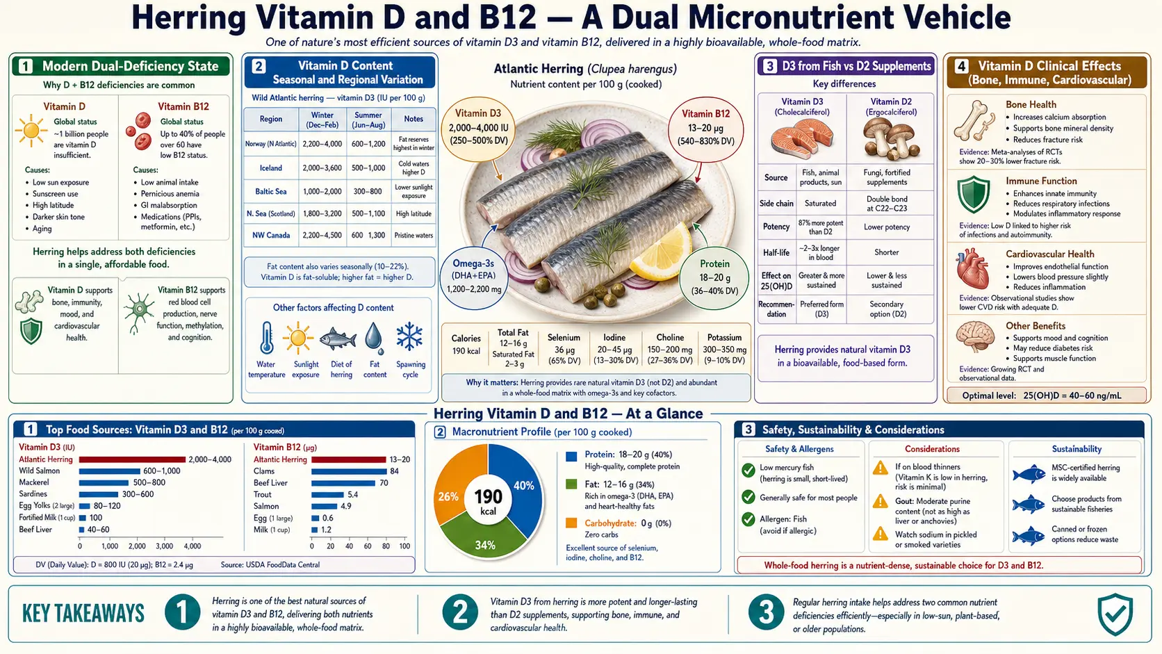 Vitamin D and B12 — scientific infographic poster