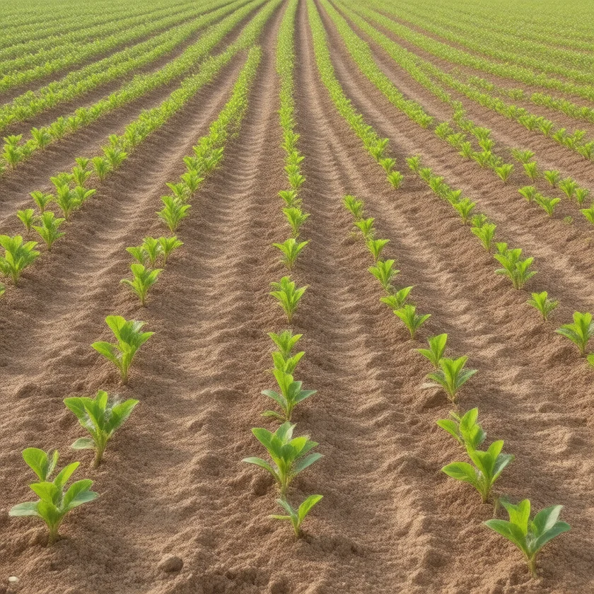 A peanut field in the American South