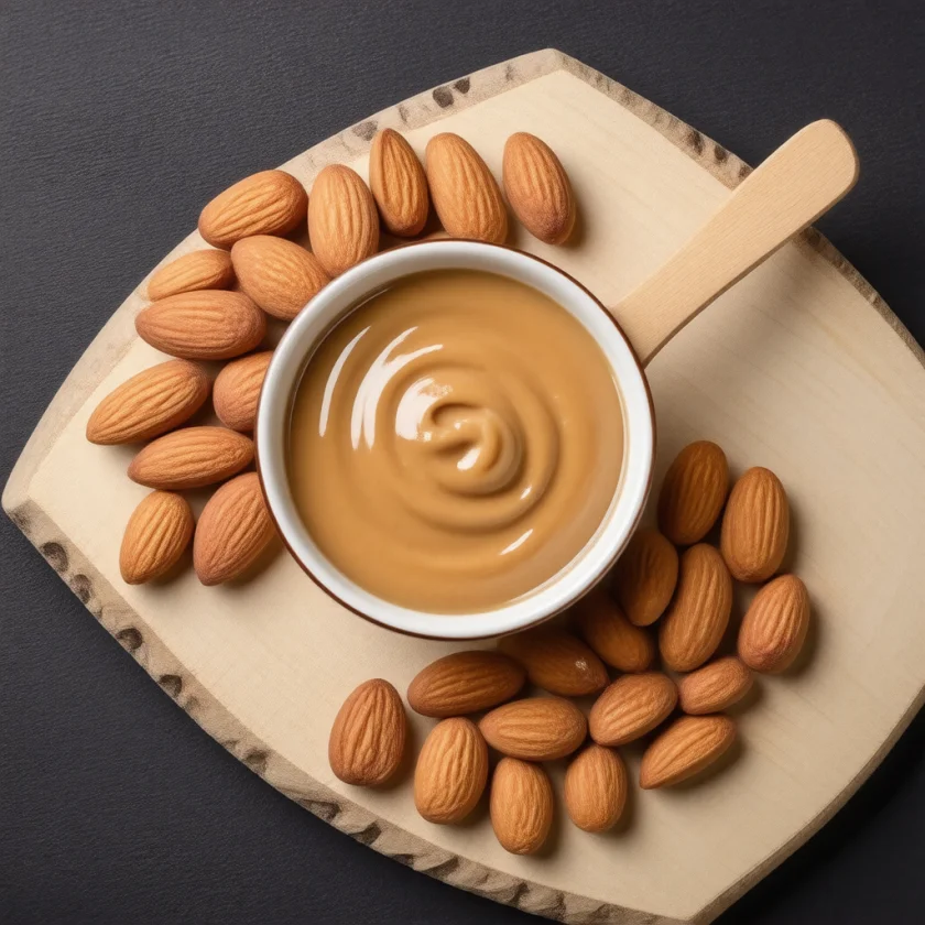 Almond butter and roasted almonds