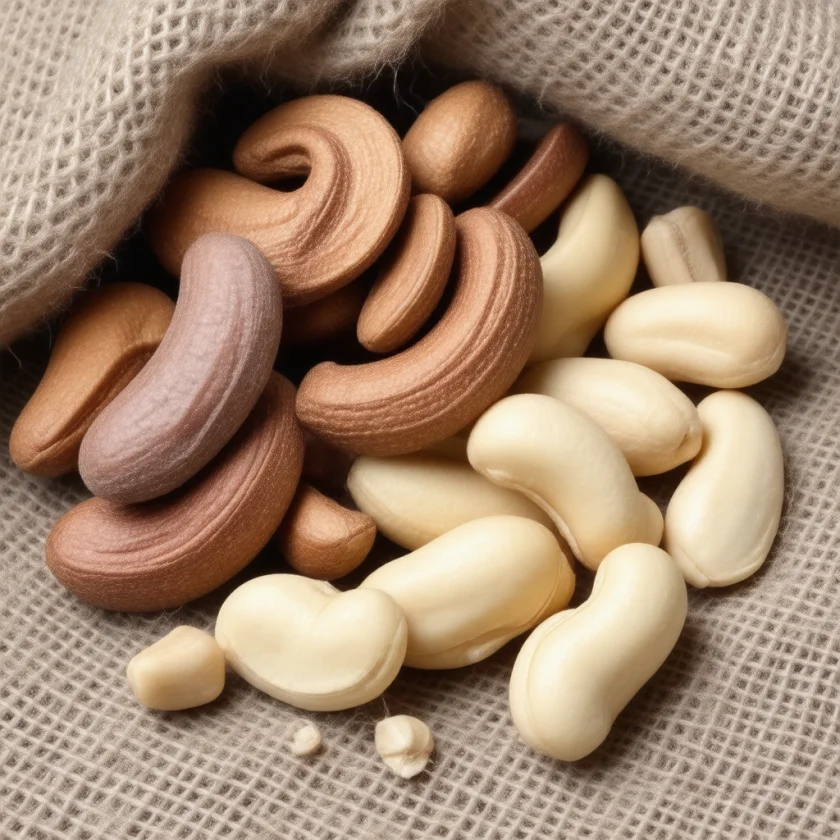 Cashews in the shell and shelled