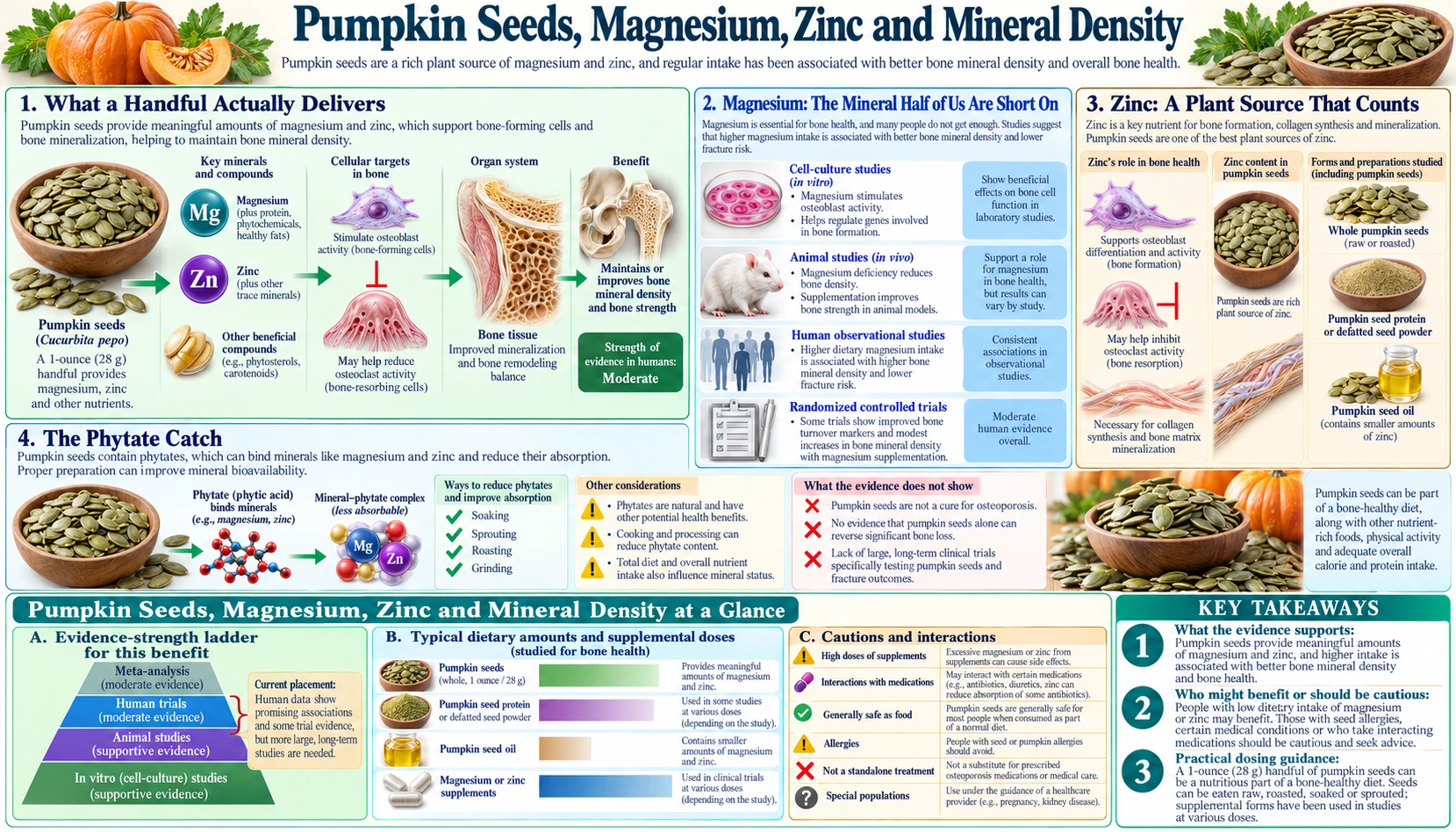 Magnesium Zinc and Mineral Density — scientific infographic poster