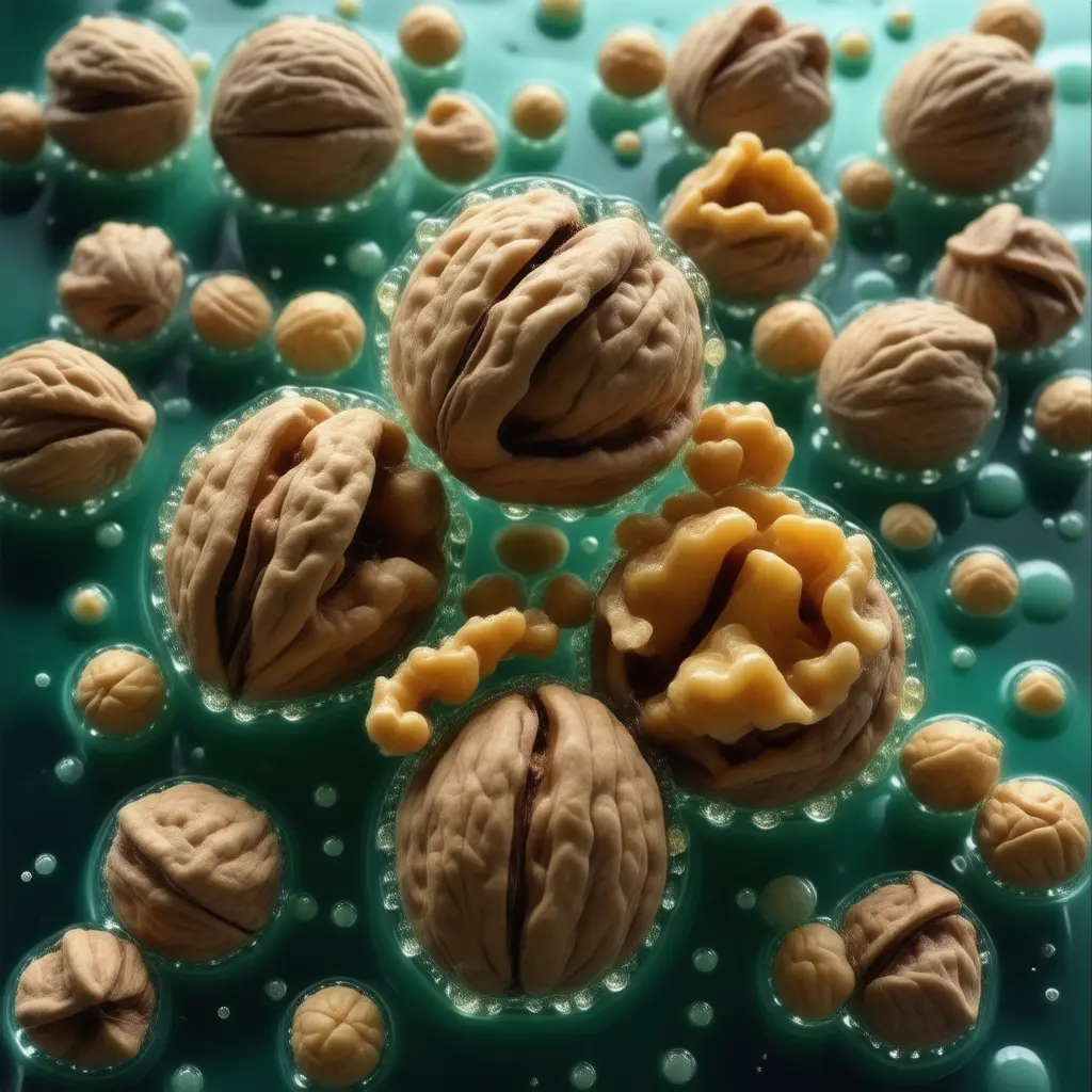 Macro view of Walnuts key nutrients and bioactive molecules