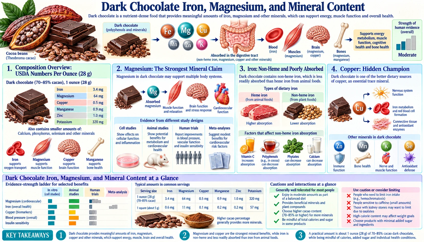Iron Magnesium and Mineral Content — scientific infographic poster