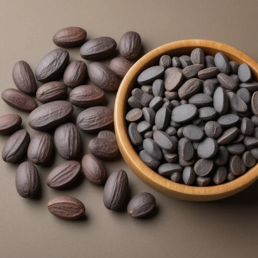 Roasted cacao beans and nibs