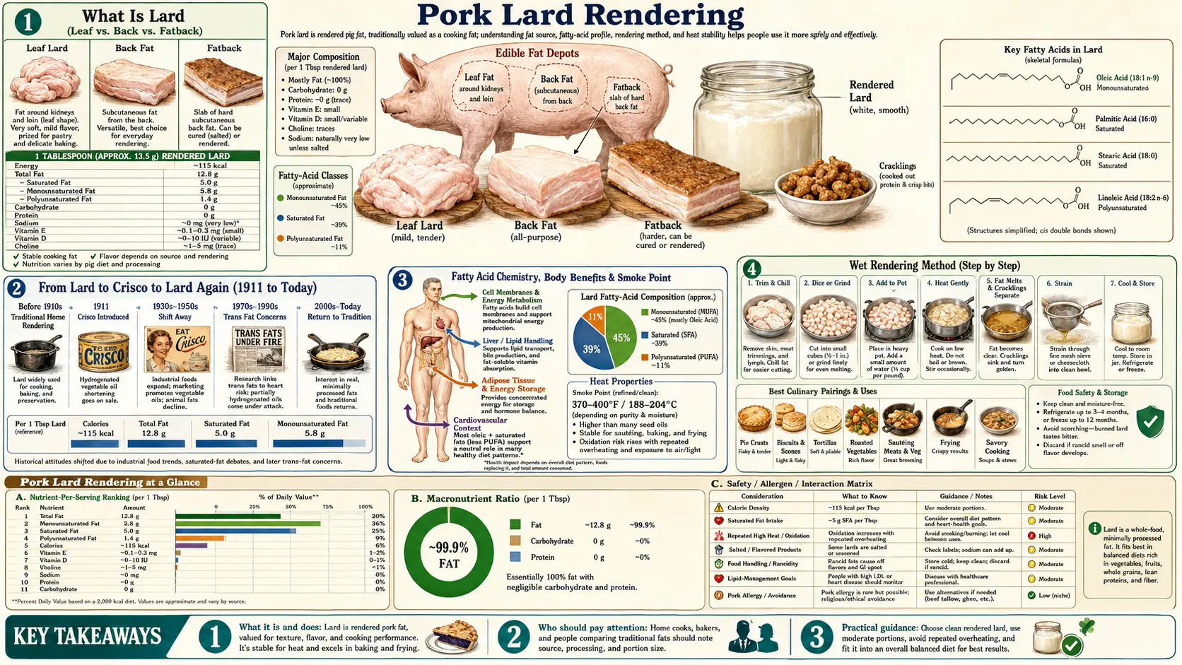 Lard Rendering — scientific infographic poster