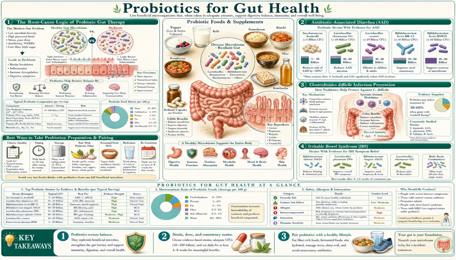 Gut Health — scientific infographic poster