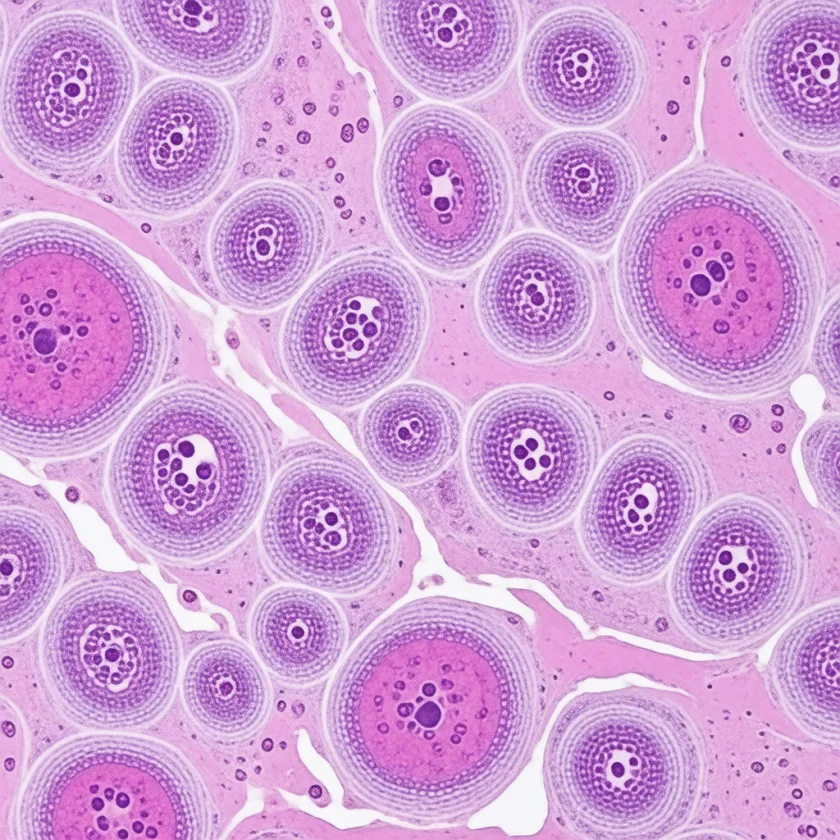 Skeletal muscle fibres in cross-section