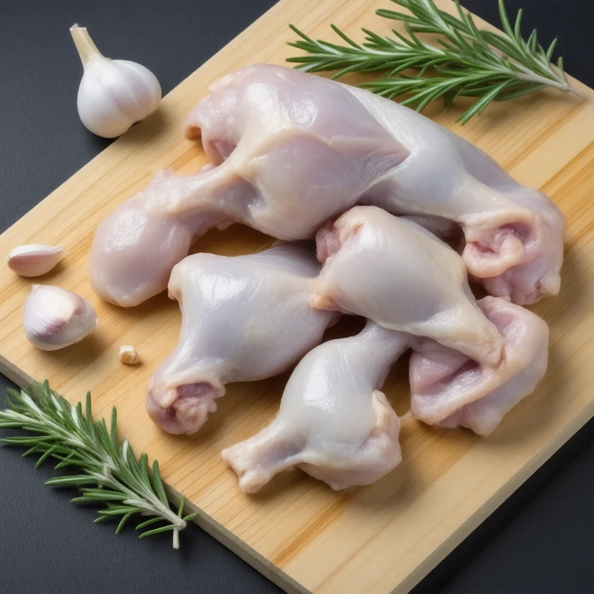 Raw chicken drumsticks and thighs