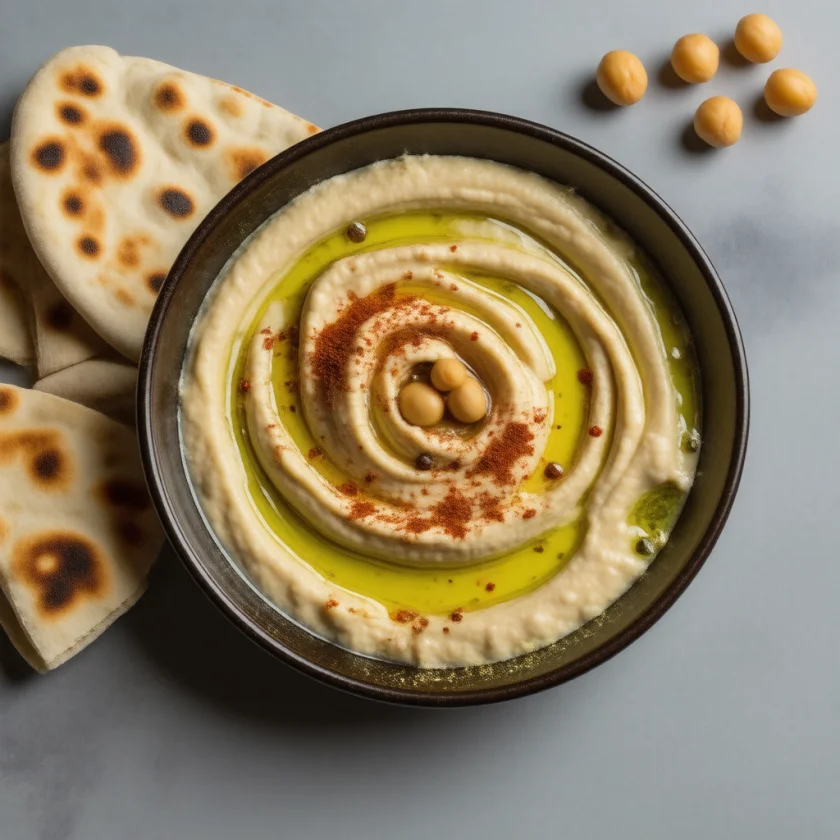 Hummus made from chickpeas