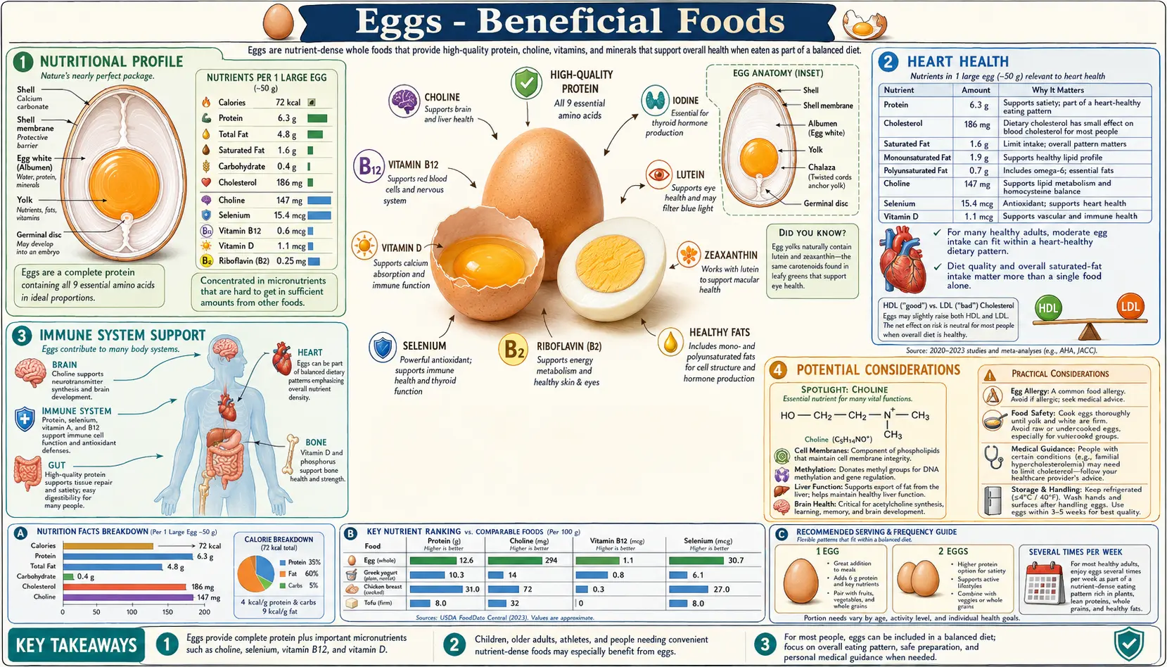 Eggs — scientific infographic poster