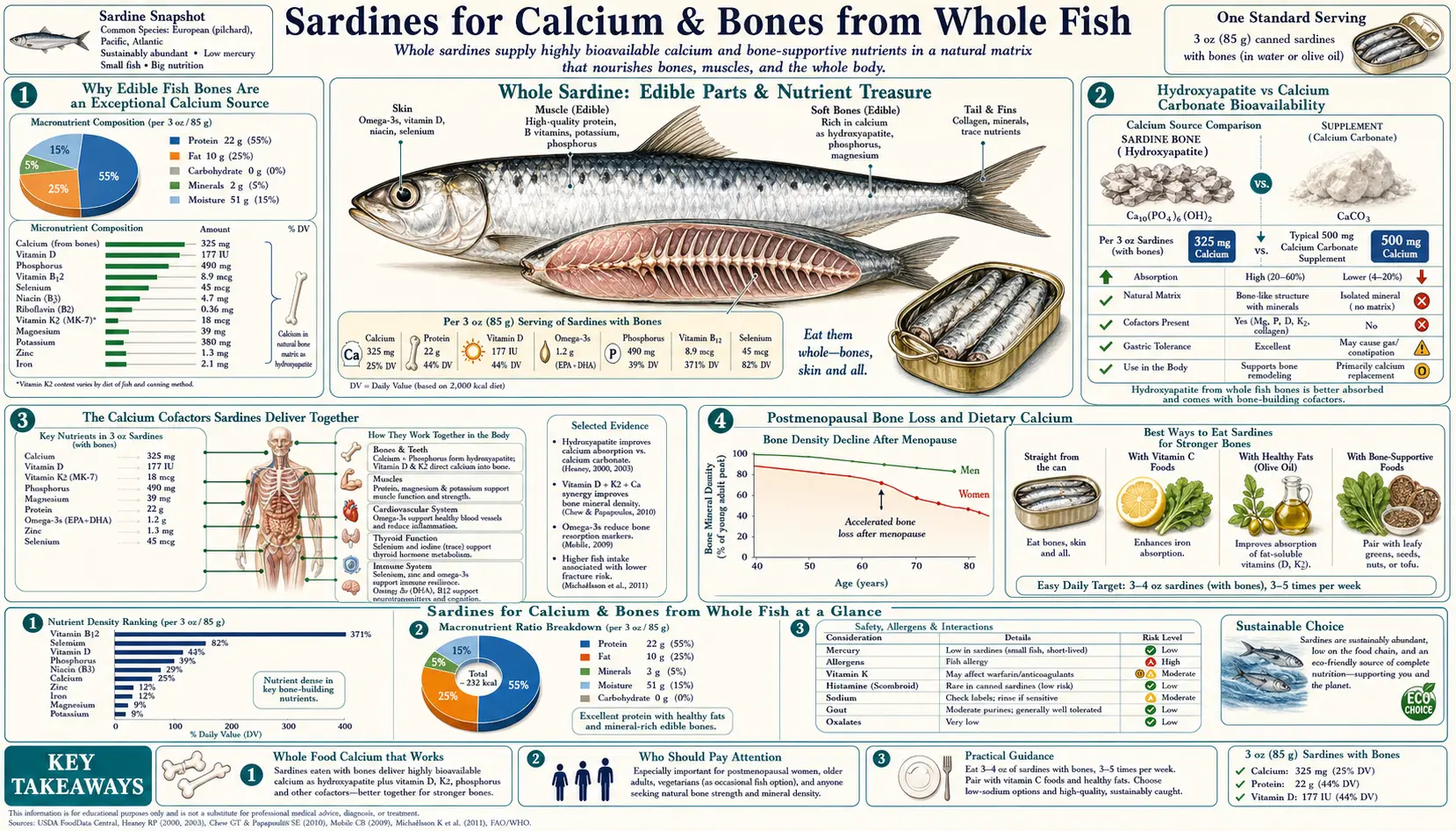 Calcium Bones from Whole Fish — scientific infographic poster