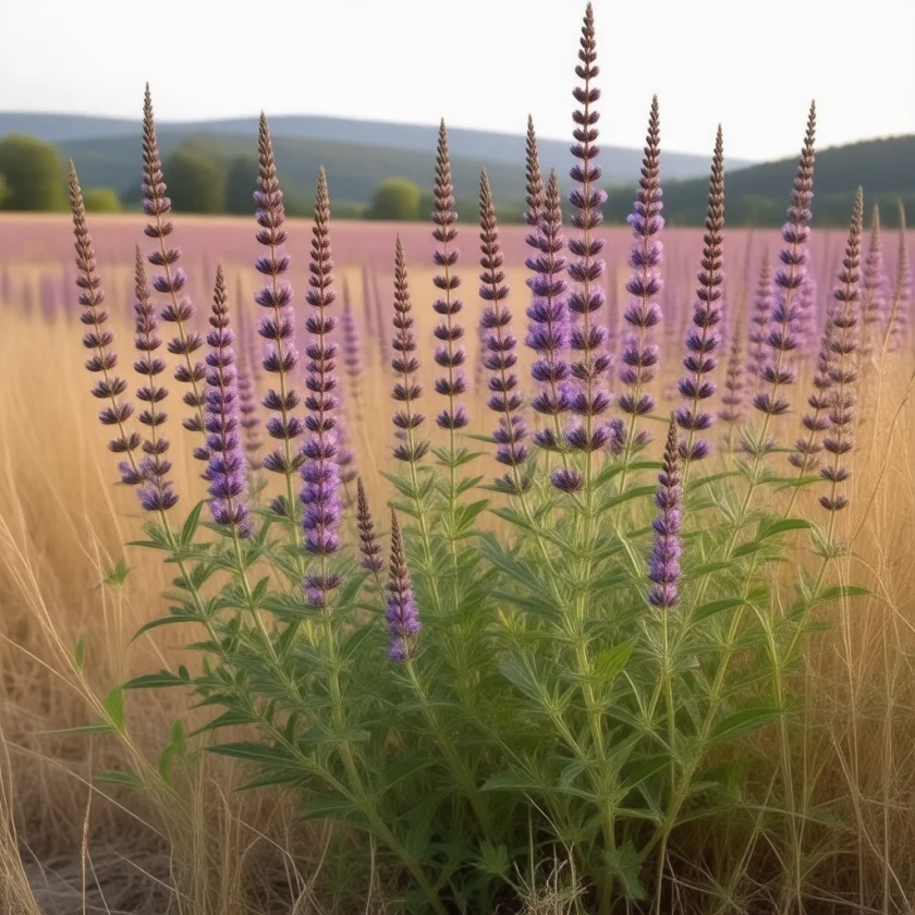 Chia plants in flower