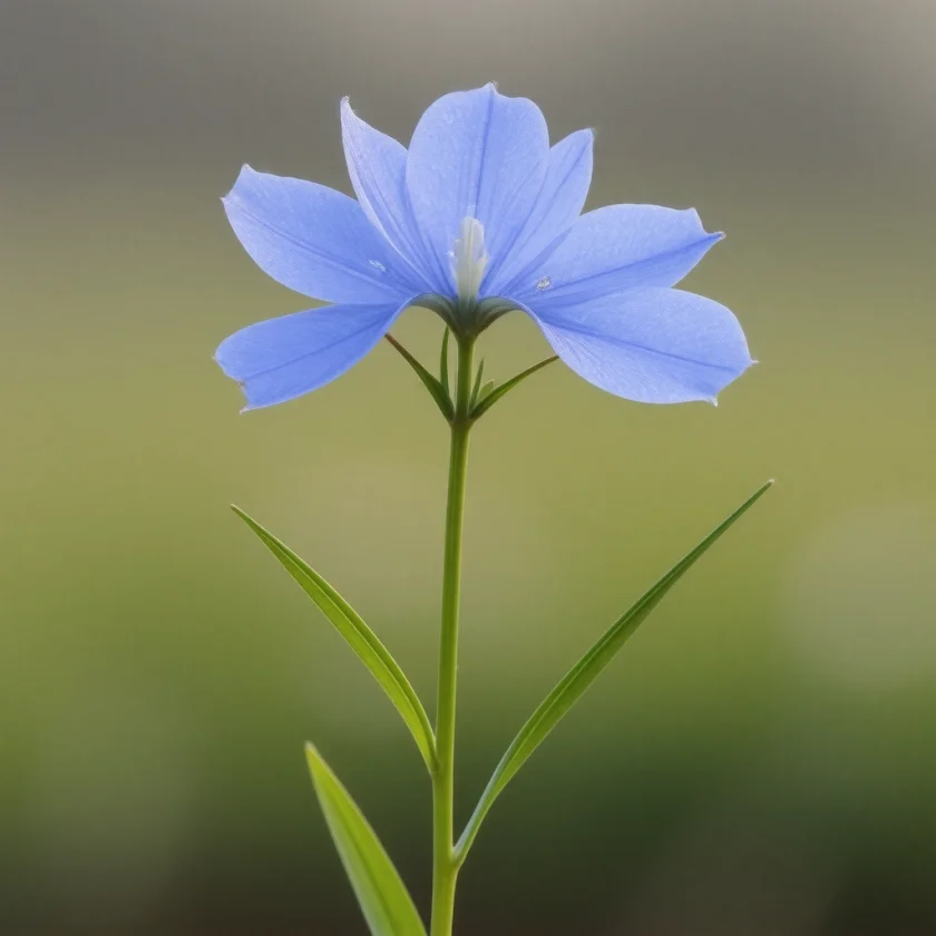 A flax flower, Linum usitatissimum
