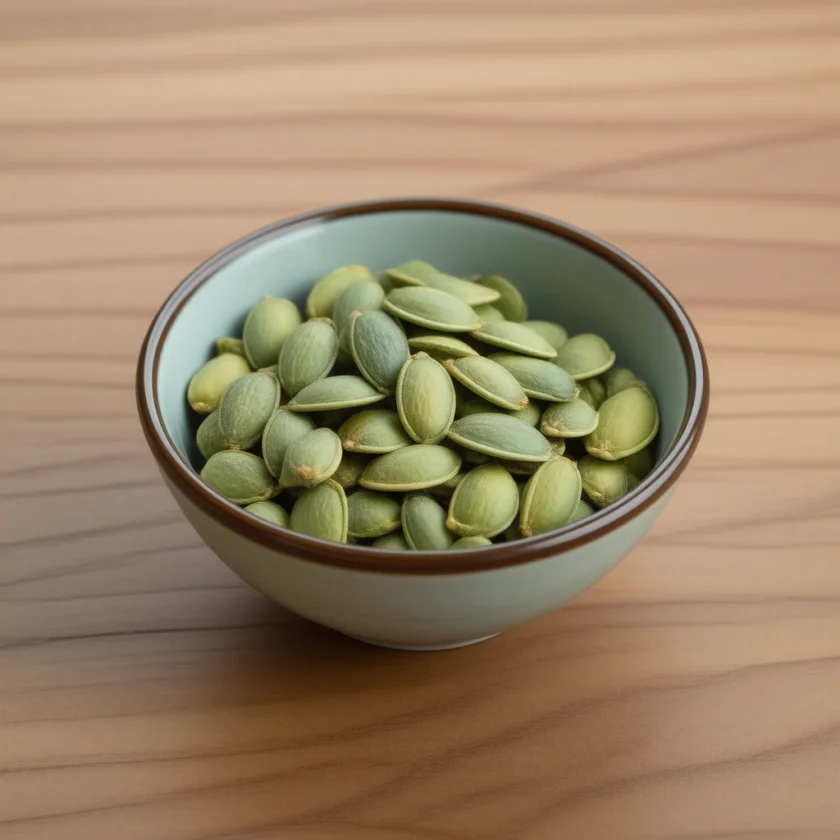 Roasted pumpkin seeds in the evening