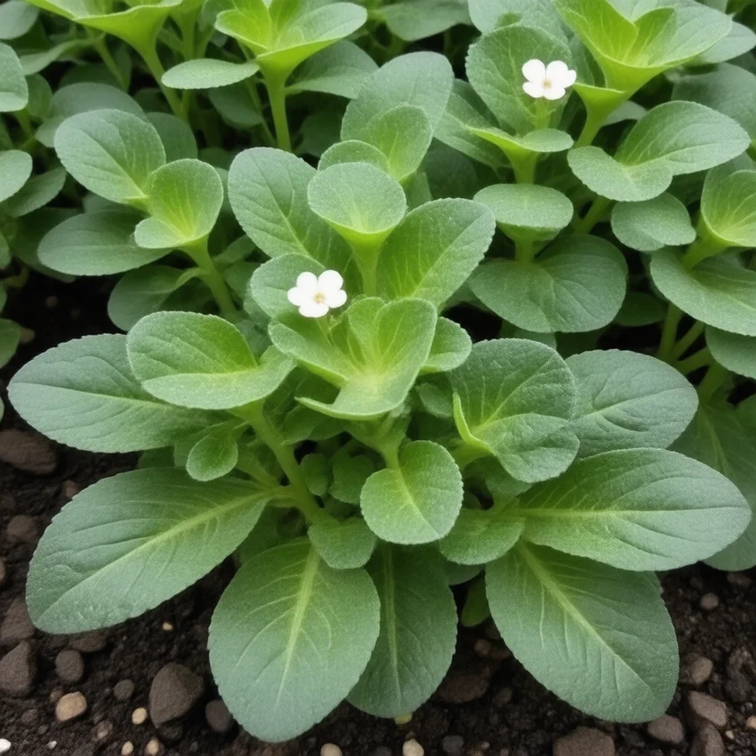 Arugula plants in flower