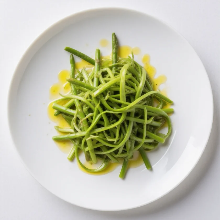 Shaved raw asparagus salad