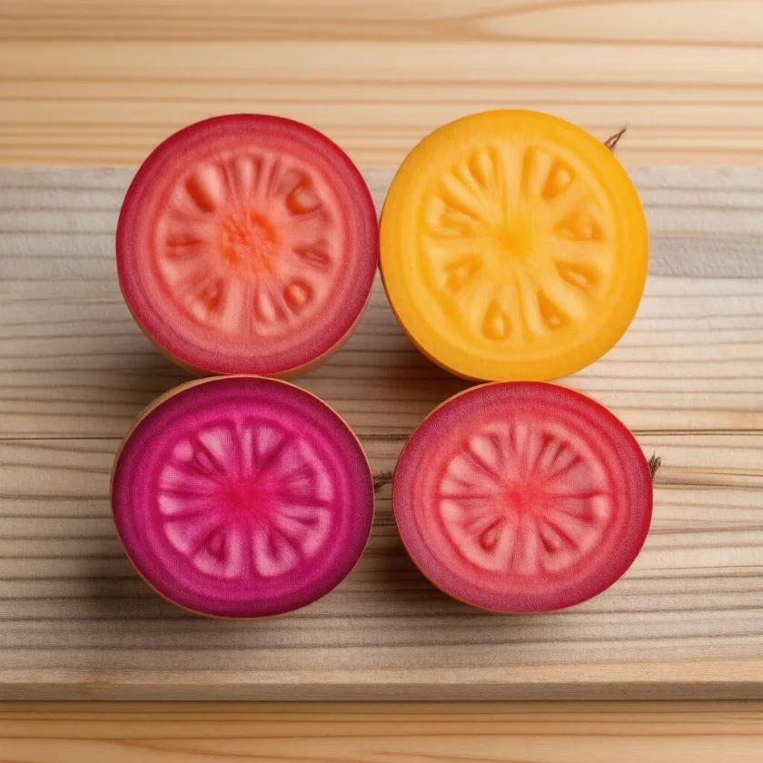 Red and golden beets