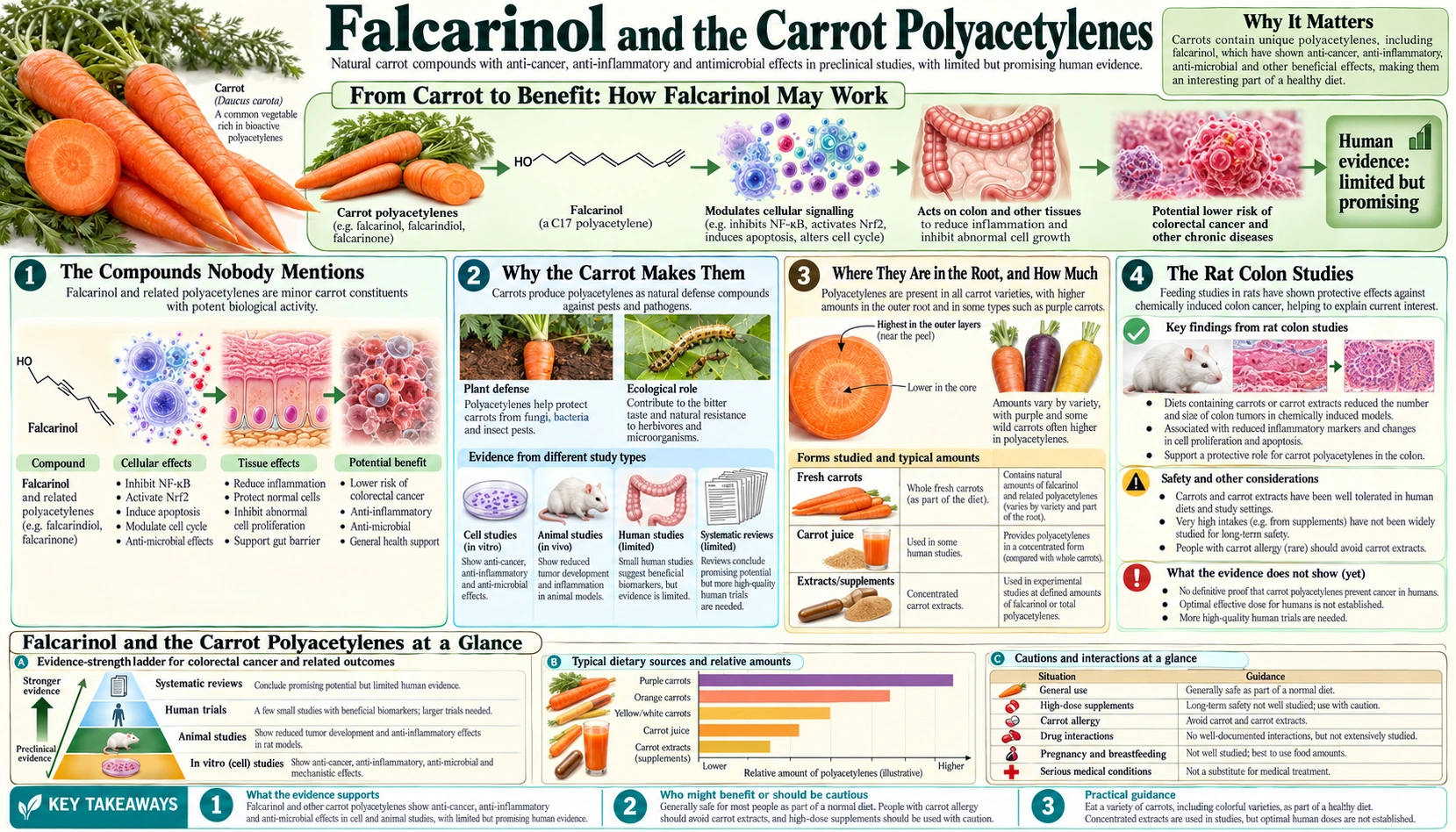 Falcarinol and Polyacetylenes — scientific infographic poster