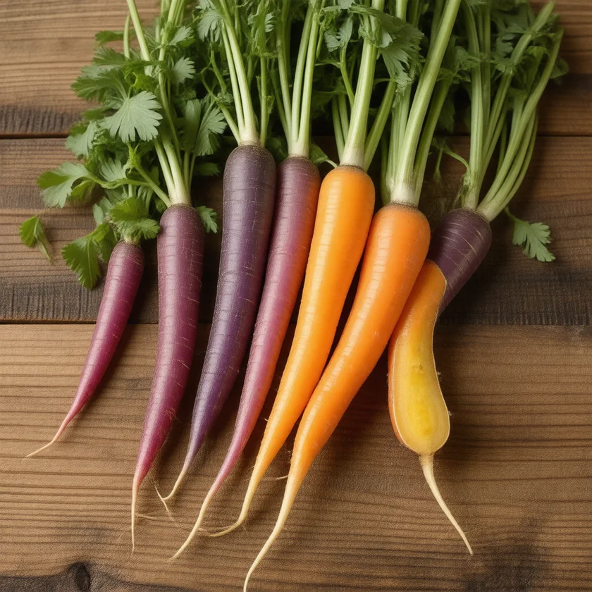 Purple and yellow carrots, the earliest cultivated colours