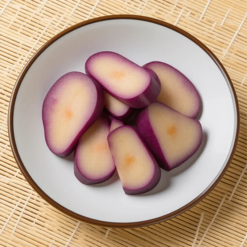 Steamed Okinawan purple sweet potato
