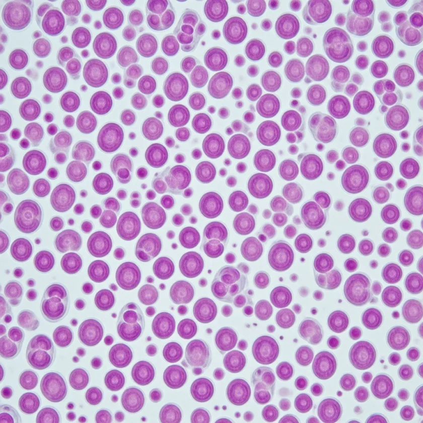 Healthy red blood cells, built with B12 and folate