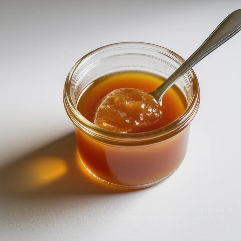 Chilled broth set by its gelatin