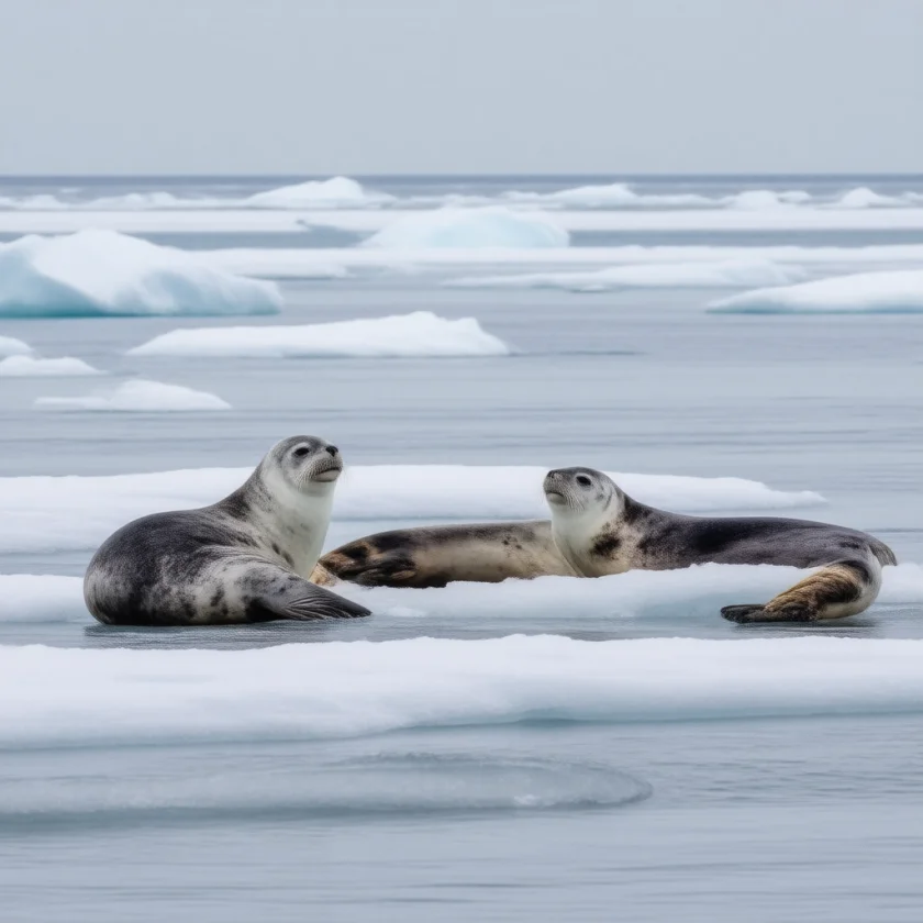 Seals on Arctic sea ice