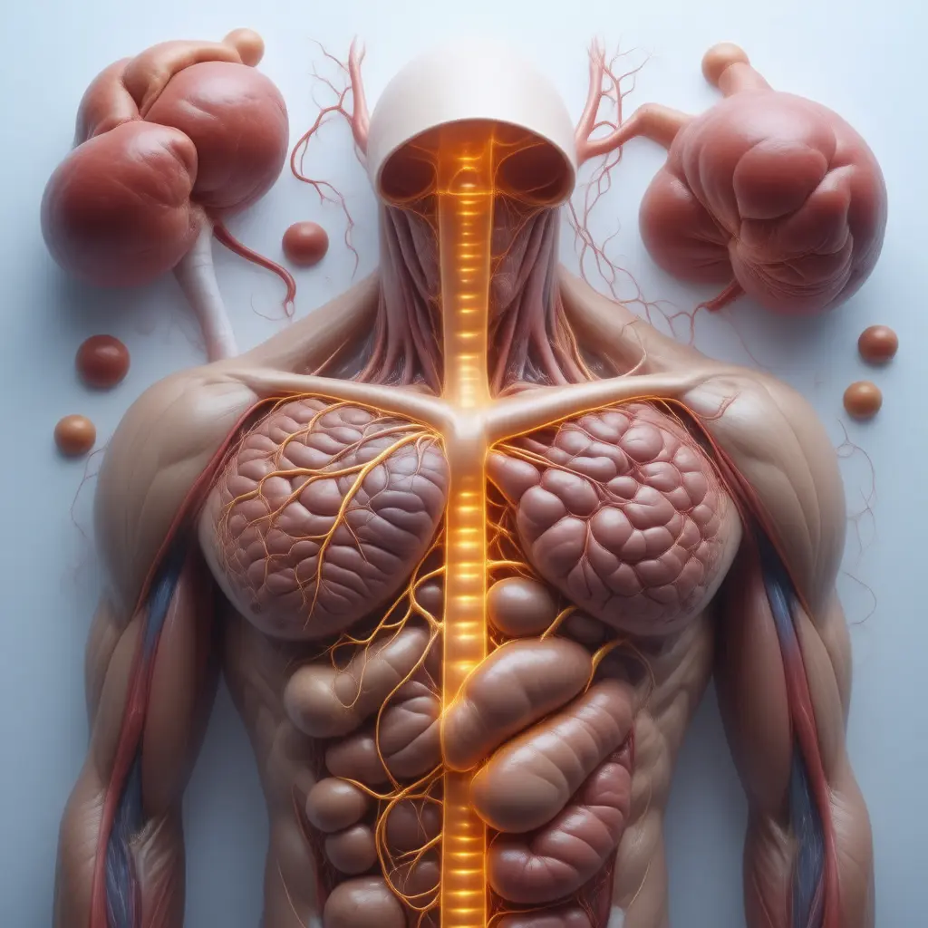 Anatomical illustration of body systems benefiting from Organ Meats