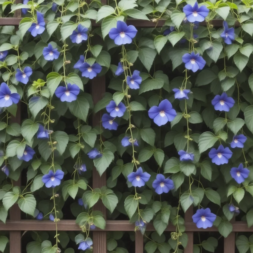 Butterfly pea vine in flower