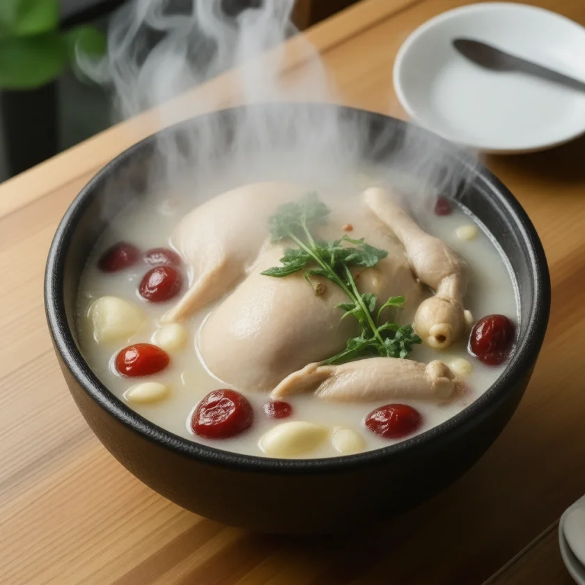 Samgyetang, Korean chicken soup with ginseng
