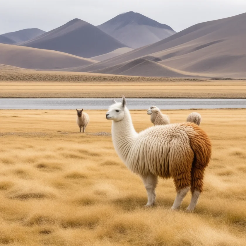 Grassland by Lake Junin, the homeland of maca