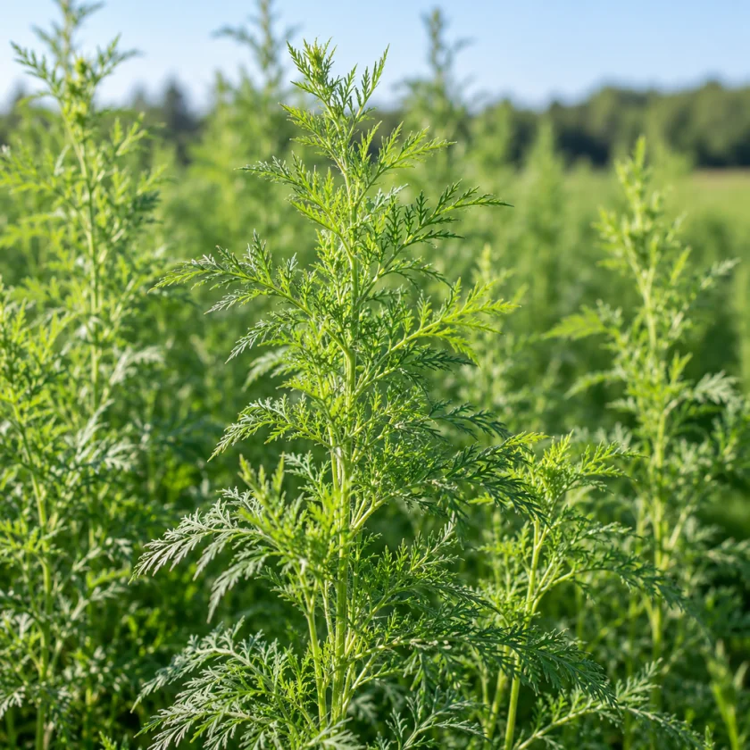 Sweet wormwood growing in a field