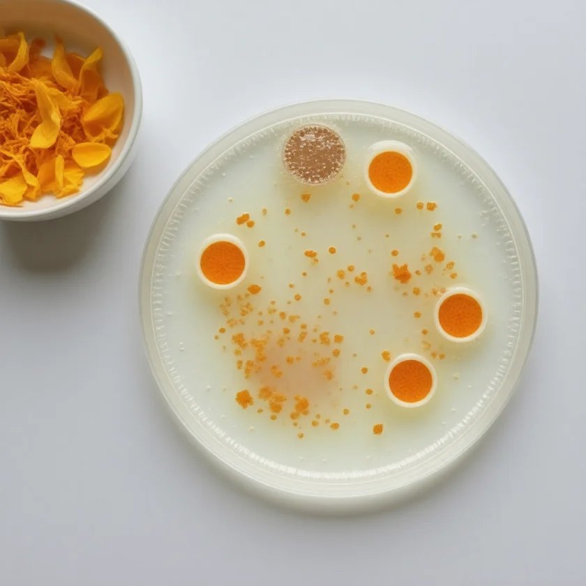 Lab test of calendula extract against bacteria