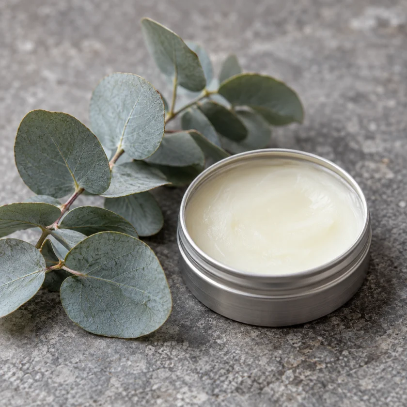 Eucalyptus balm, a cooling counter-irritant rub