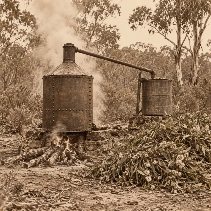 An early bush still for tea tree oil