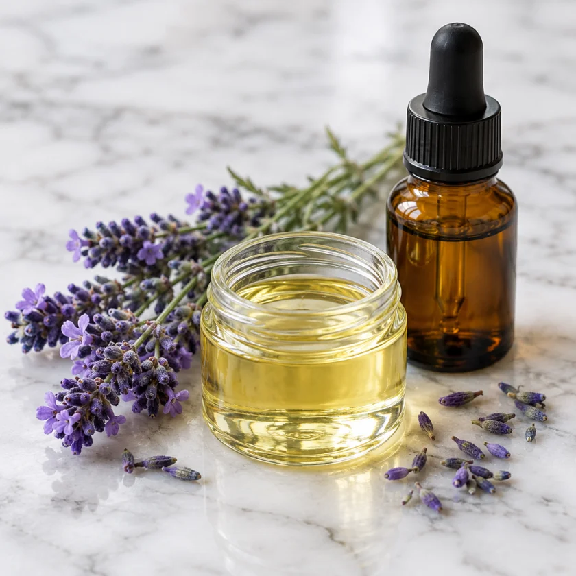Lavender essential oil diluted in a carrier oil