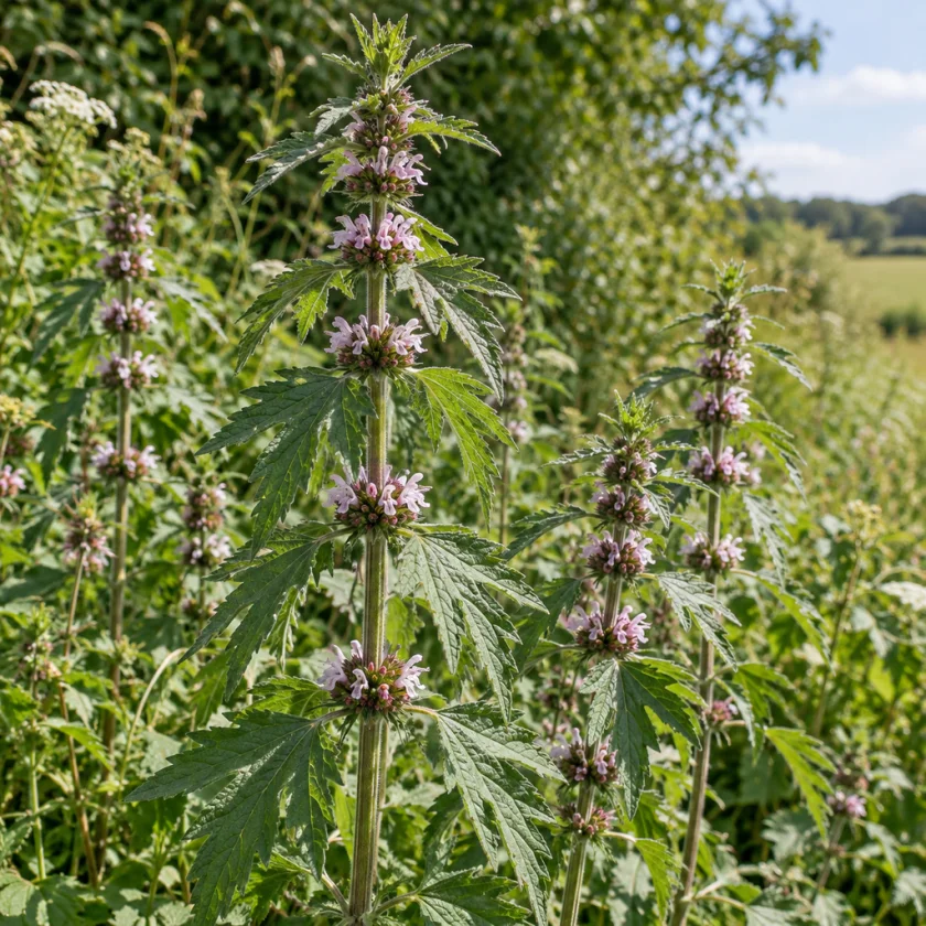Motherwort, Leonurus cardiaca, growing wild