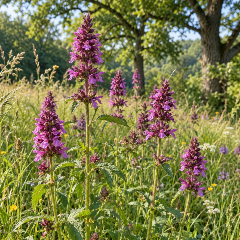 Wood betony flowering in a meadow