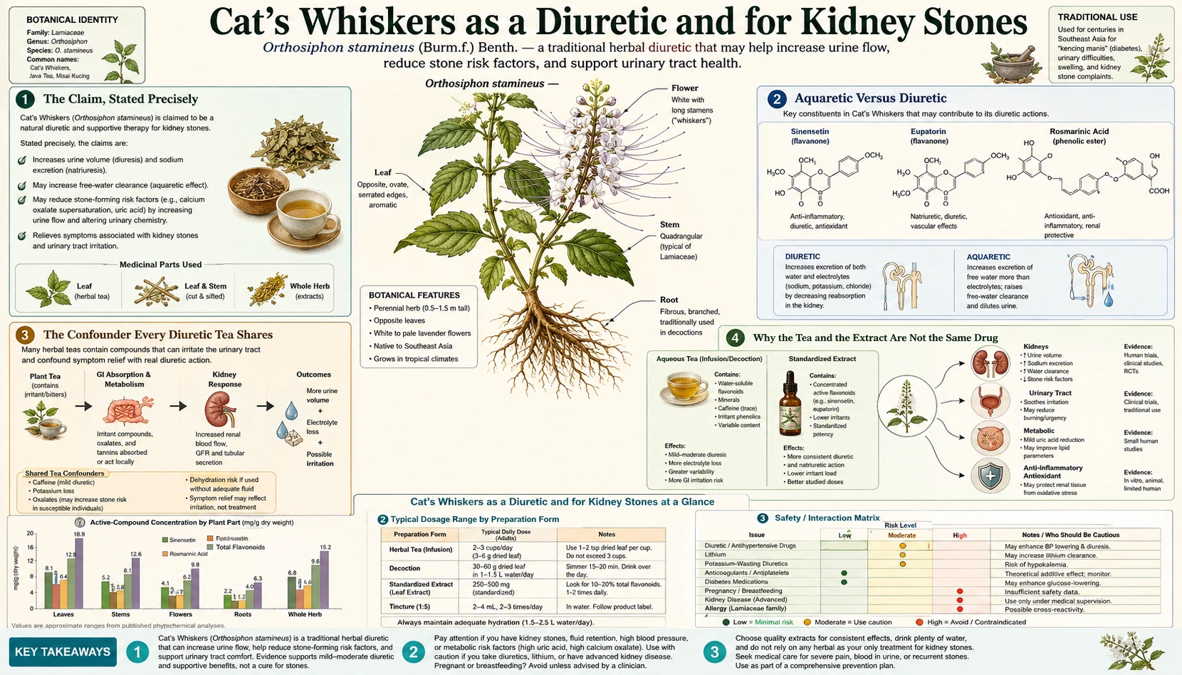 Diuretic and Kidney Stone Claims — scientific infographic poster