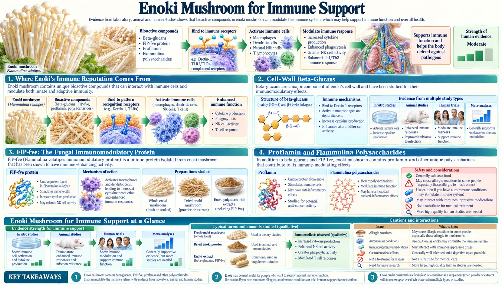 Immune Support — scientific infographic poster