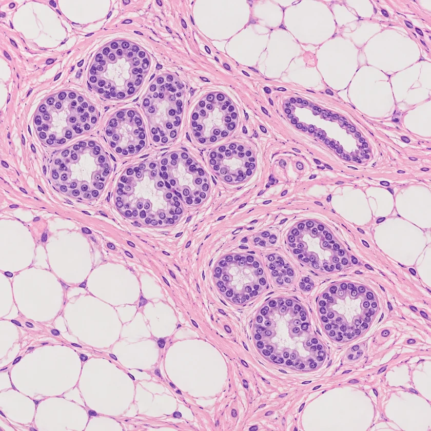 Breast tissue, the subject of the aromatase research
