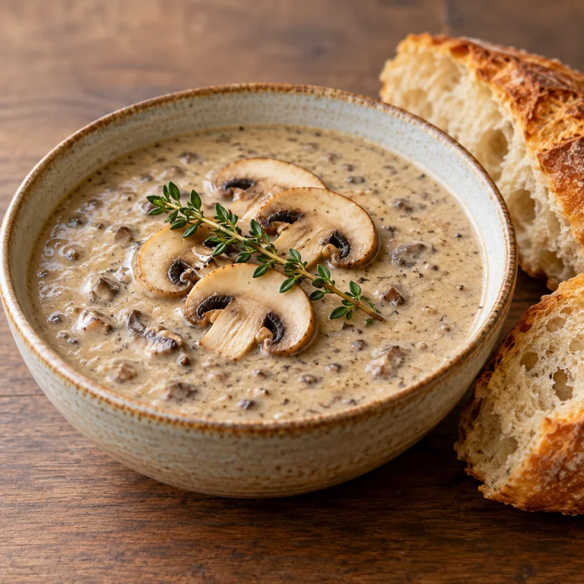 Button mushroom soup