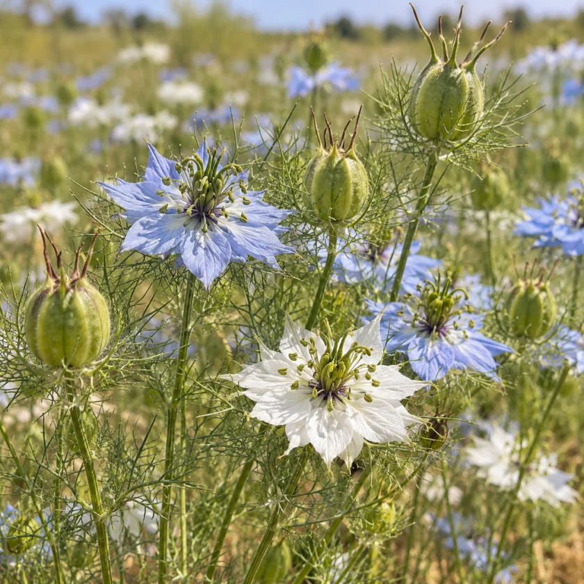 Black seed plants flowering