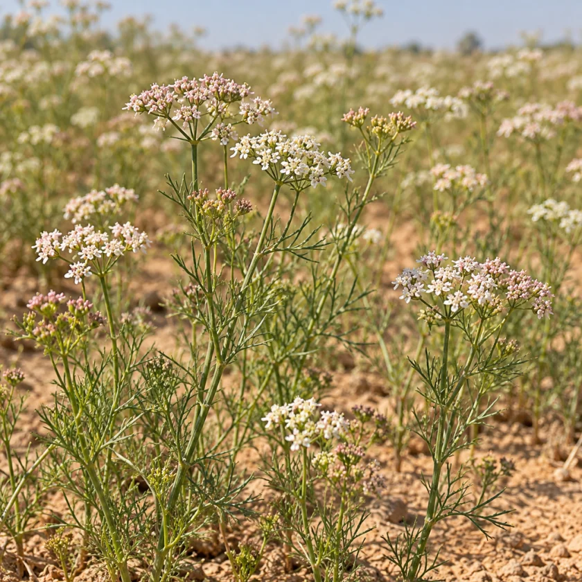 Cumin in flower