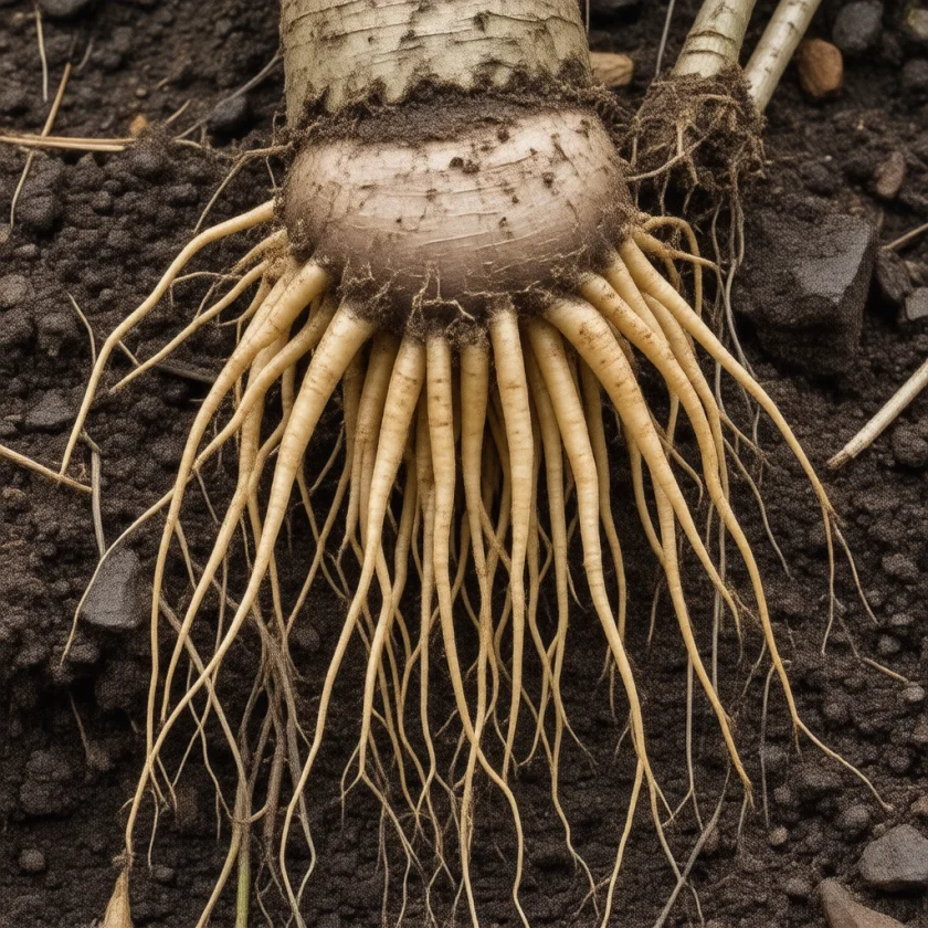 The finger-shaped rhizome that gives the plant its name