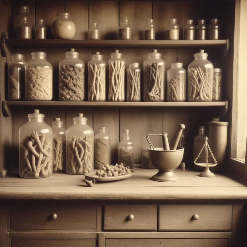 Galangal in an old European apothecary