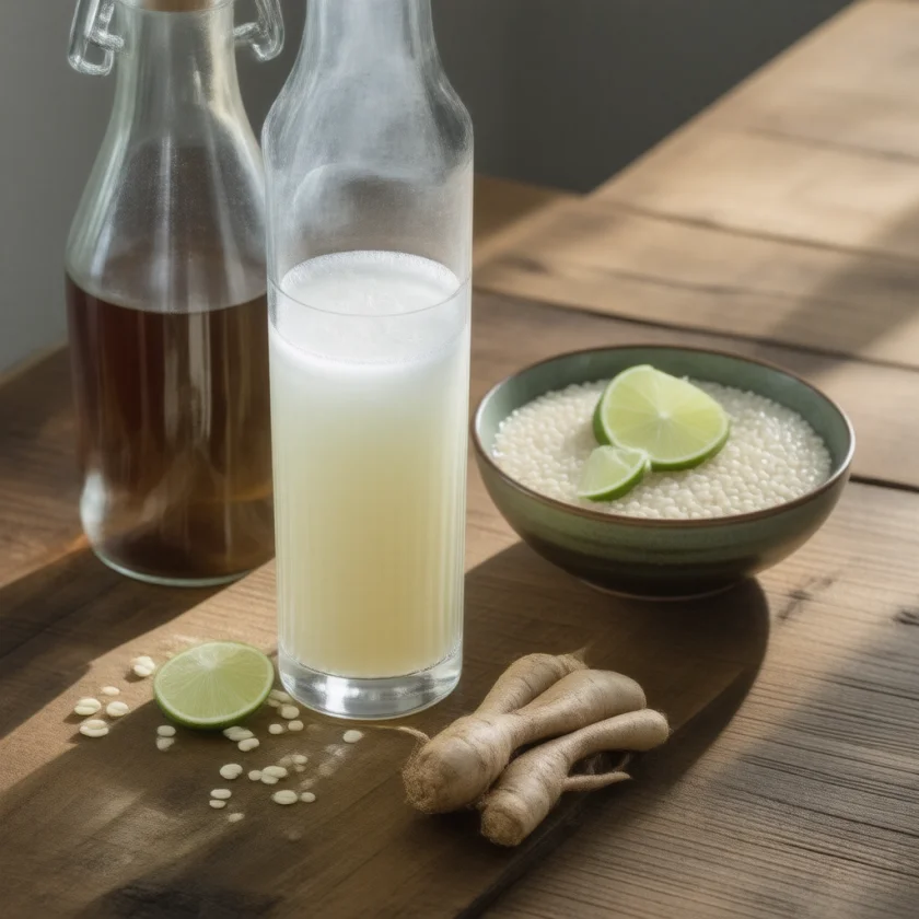 Beras kencur, a Javanese rice and kencur drink