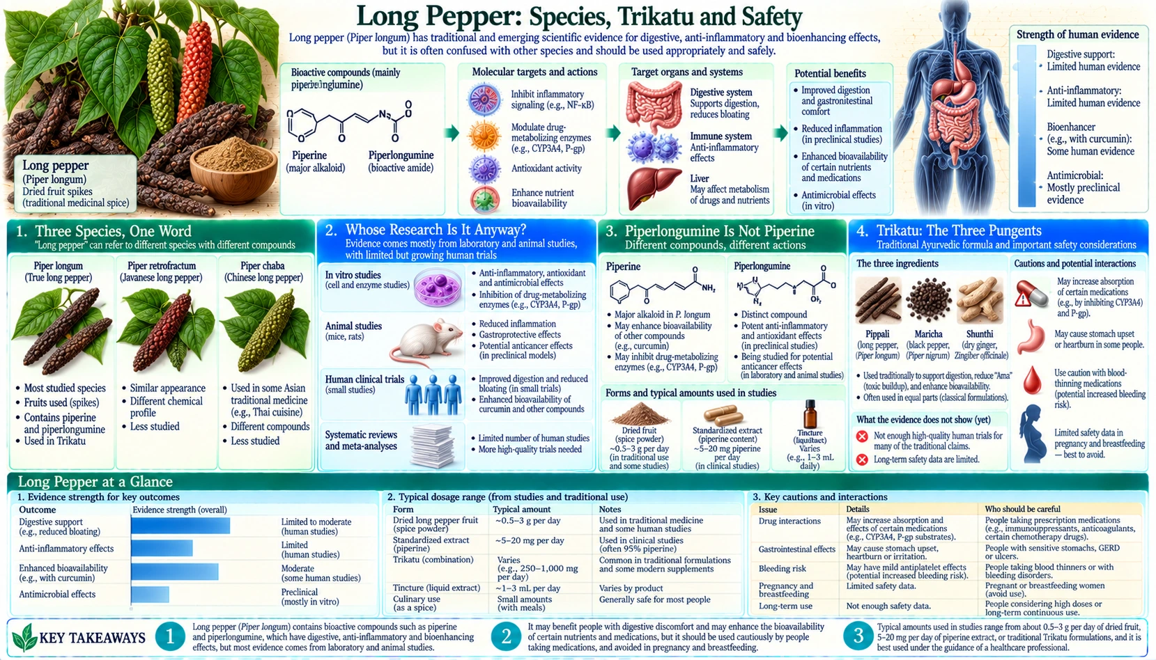Species Trikatu and Safety — scientific infographic poster