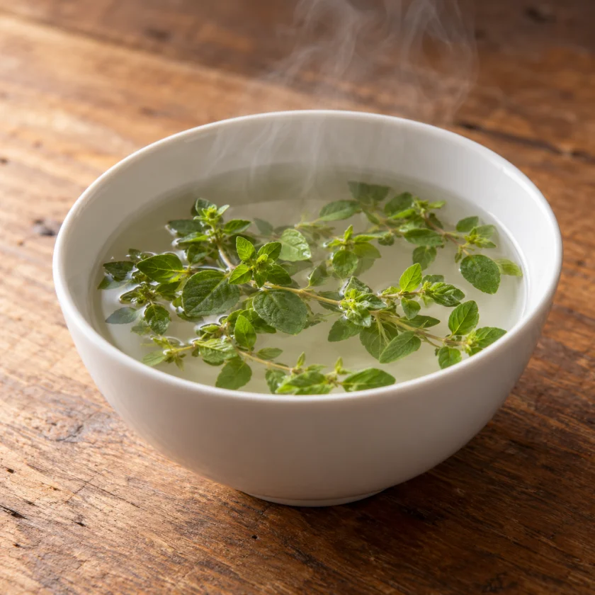 Marjoram steam for inhalation
